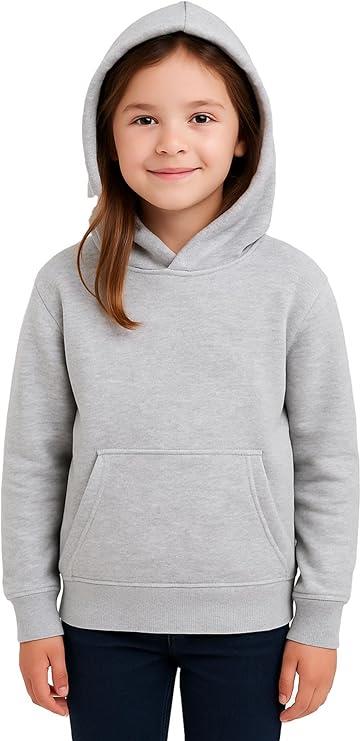 Girls Boy Plain & Tie Dye Print Sweatshirt Pullover Hooded Jumper PE School Coat