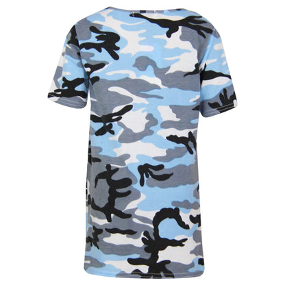 Girls Tops Kids Royalty Camouflage T Shirt Top & Legging Loungewear Set 7-13 Yr