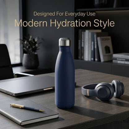 A2Z 500ml Stainless Steel Water Bottle Insulated Leakproof Flask Gym Travel
