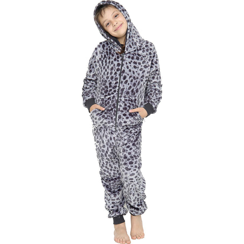 A2Z Onesie One Piece Kids Animal Pyjamas Sleepsuit Leopard Costume Girls & Boys