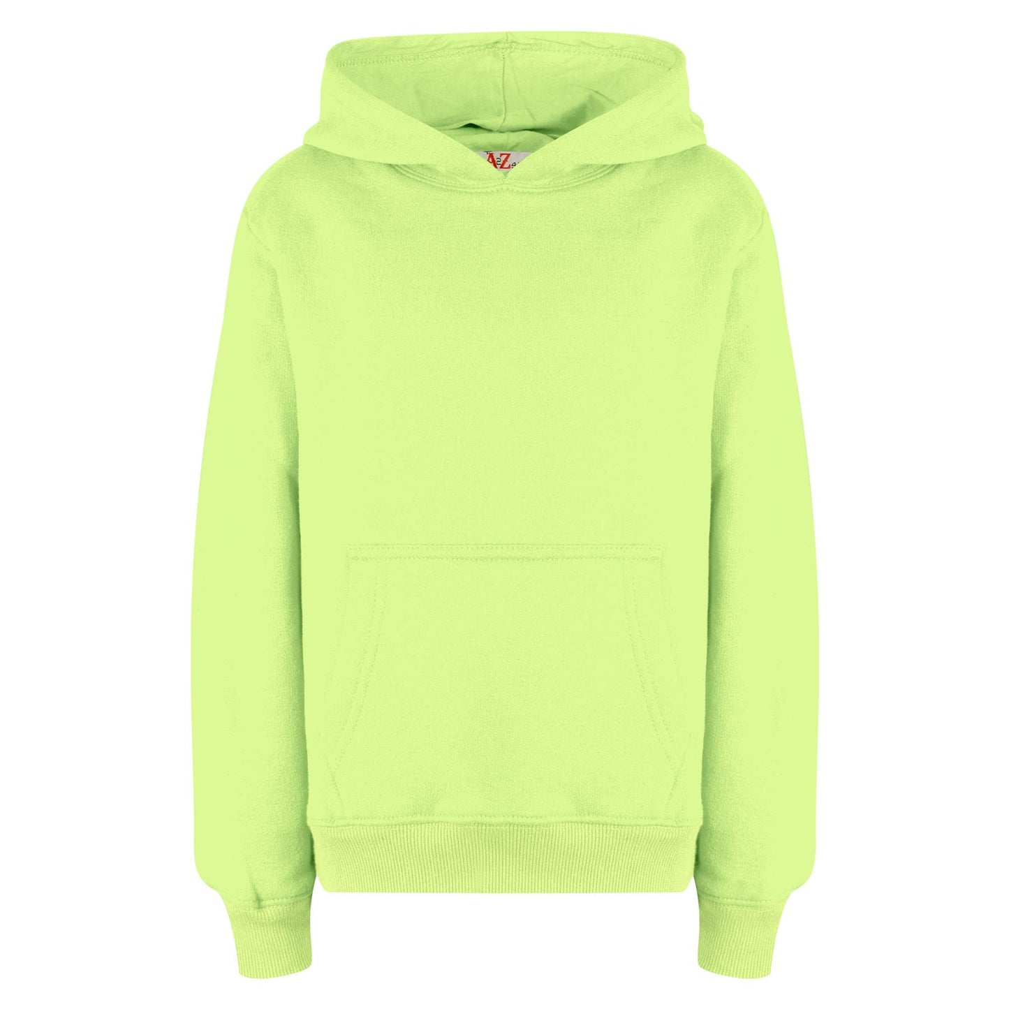 A2Z 4 Kids Girls Boys Sweat Shirt Tops Designer's Casual Plain Neon Green Pullover Sweatshirt Fleece Hooded Jumper Coats New Age 2 3 4 5 6 7 8 9 10 11 12 13 Years