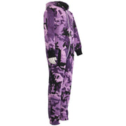 A2Z 4 Kids Boys Girls Fleece Onesie Designer's Camouflage Purple Print All In One Jumpsuit Playsuit New Age 5 6 7 8 9 10 11 12 13 Years