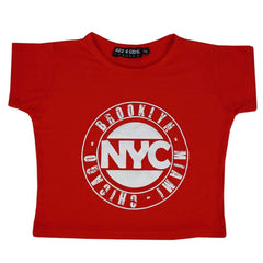 Kids Girls NYC BROOKLYN MIAMI CHICAGO Print Crop Top T Shirt Age 7-13 Years
