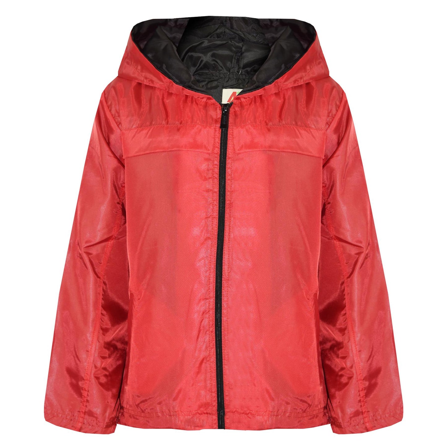 A2Z 4 Kids® Girls Boys Raincoats Jackets Kids Red Lightweight Kag Mac Waterproof Hooded Jacket Cagoule Rain Mac Age 5 6 7 8 9 10 11 12 13 Years