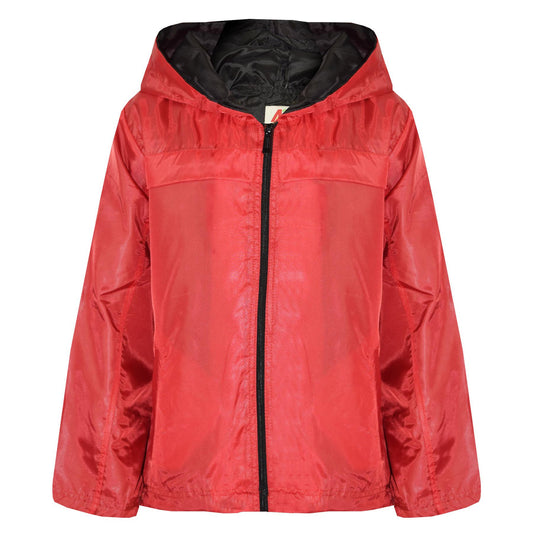 A2Z 4 Kids® Girls Boys Raincoats Jackets Kids Red Lightweight Kag Mac Waterproof Hooded Jacket Cagoule Rain Mac Age 5 6 7 8 9 10 11 12 13 Years