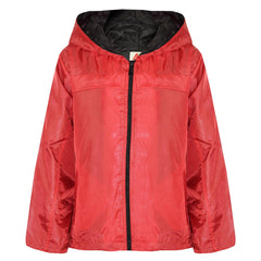A2Z 4 Kids® Girls Boys Raincoats Jackets Kids Red Lightweight Kag Mac Waterproof Hooded Jacket Cagoule Rain Mac Age 5 6 7 8 9 10 11 12 13 Years