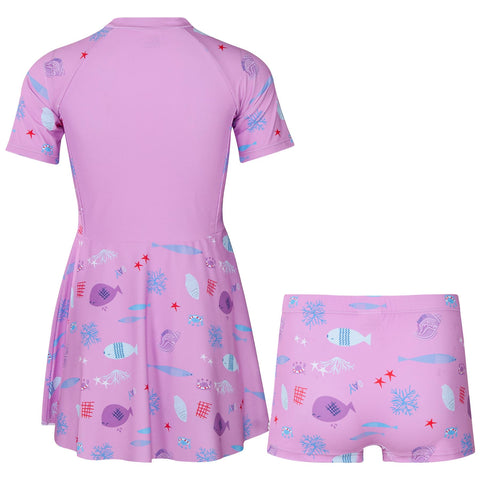 Kids Girls Surf Swimsuit Set Skirt Shorts Beach Bathing Swimming Costume