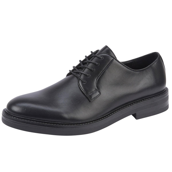 Mens Teen Boys Chunky Sole Derby Shoes Smart Formal Lace Up Dress Black Shoes