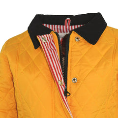 Kids Jackets Girls Quilted Padded Collar Buttoned Zipped Jacket Age 5-13 Years