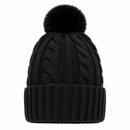 A2Z Ladies Hats Cable Chunky Bobble Knit Pom Pom Winter Warm Cozy Women Caps