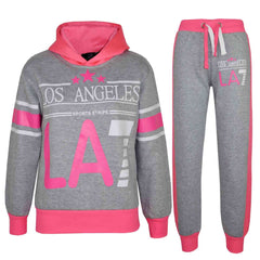 Kids LA7 Tracksuit Two Colour Set Hoodie & Jogger Sweatpants Girls Boys Age 5-13