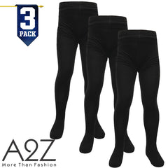 Kids Girls Cotton Rich Uniform School Tights Pack Of 3 Warm Thick Schoolwear