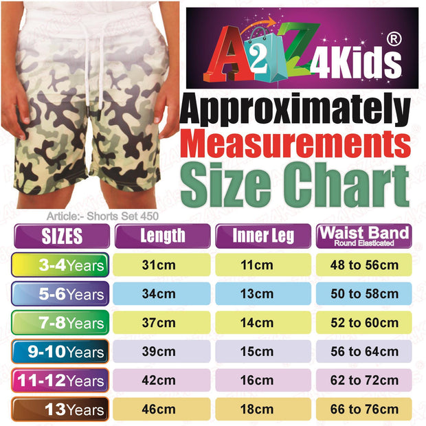 Kids Boys Gradient Colour Shorts Two Tone Fade New Summer Fashion Age 5-13 Years