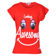 Girls Top Kids Designer's Looking Awesome Print Fashion T Shirt Top 5-13 Years
