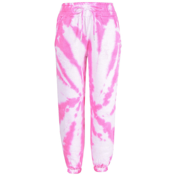 Kids Tie Dye Tracksuit Gym Cropped Hoodie Sweatpants Cord Set Girls Age 5-13