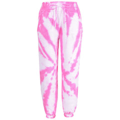 Kids Tie Dye Tracksuit Gym Cropped Hoodie Sweatpants Cord Set Girls Age 5-13