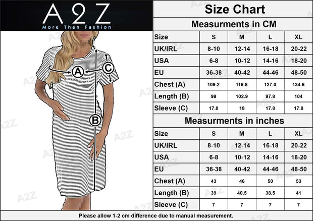 A2Z Ladies Maternity Nightie Need More Sleep Short Sleeves Pregnancy Nightie Sleepwear Gown Womens Comfortable Maternity Nightdresses Size 8-22