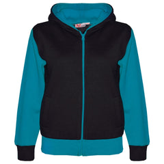 A2Z 4 Kids Plain Contrast Tracksuit Hoodie with Joggers Turquoise Sweatpants Sports Activewear Outfit Set Gifts For Girls Children Age 2-3, 3-4, 5-6, 7-8, 9-10, 11-12, 13 Years