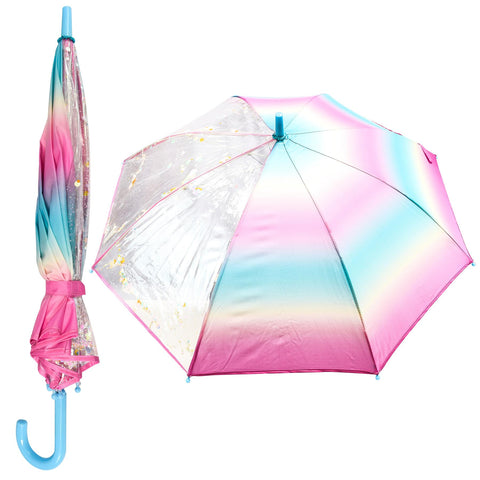 A2Z 4 Kids Stick Umbrella Rainbow Walking Umbrellas Wind Water Proof 95cm Brolly