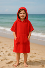 Kids Bathrobe 100% Cotton Hooded Dressing Gown Unisex 2-13 Years