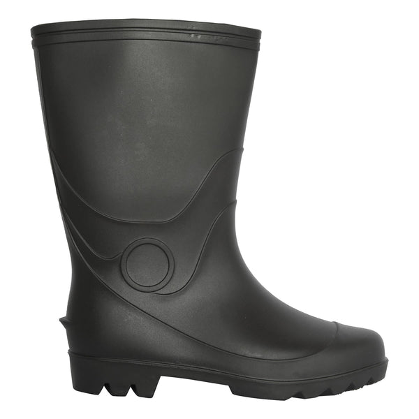 A2Z Mens Waterproof PVC Rainboot Durable Anti-Slip Dark Grey Wellies for Outdoor