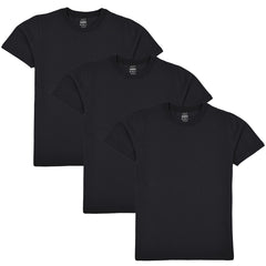 Kids Boys Girls Pack Of 3 T Shirts Plain Summer Fashion Soft Feel Tank Top Tees
