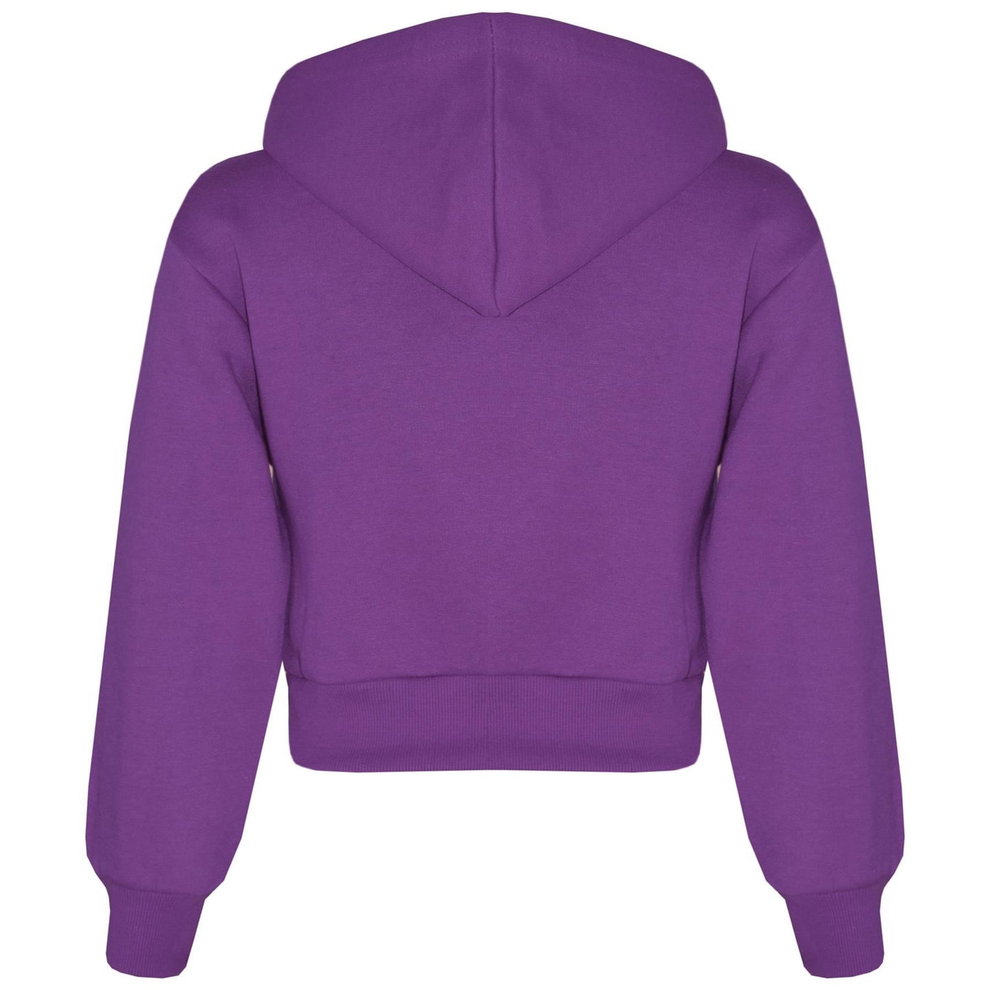 Kids Girls #Selfie Printed Hooded Crop Top & Bottom Jogging Suit