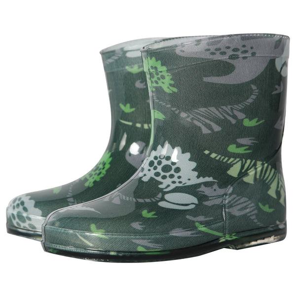 A2Z 4 Kids Boys Dinosaur Print Rain Boots PVC Waterproof Wellington Boot Wellies