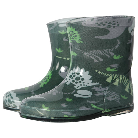 A2Z 4 Kids Boys Dinosaur Print Rain Boots PVC Waterproof Wellington Boot Wellies