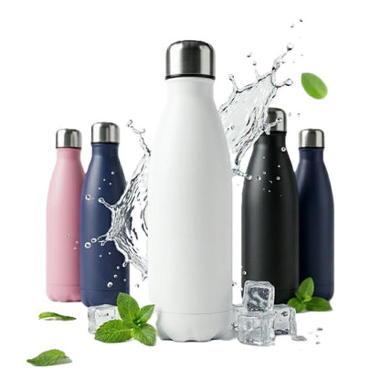 A2Z 500ml Stainless Steel Water Bottle Insulated Leakproof Flask Gym Travel