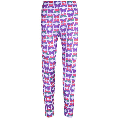 Kids Girls Legging Wild Flowers Butterflies Soft Stretchy Summer Fashion Bottoms
