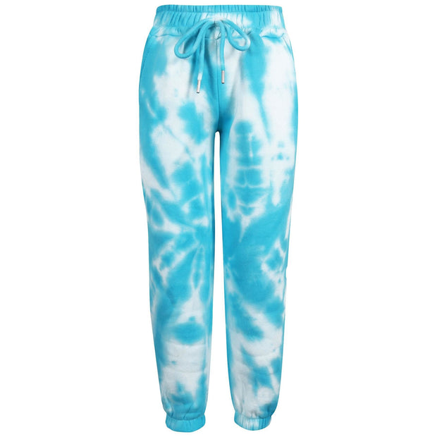 Kids Tie Dye Tracksuit Gym Cropped Hoodie Sweatpants Cord Set Girls Age 5-13