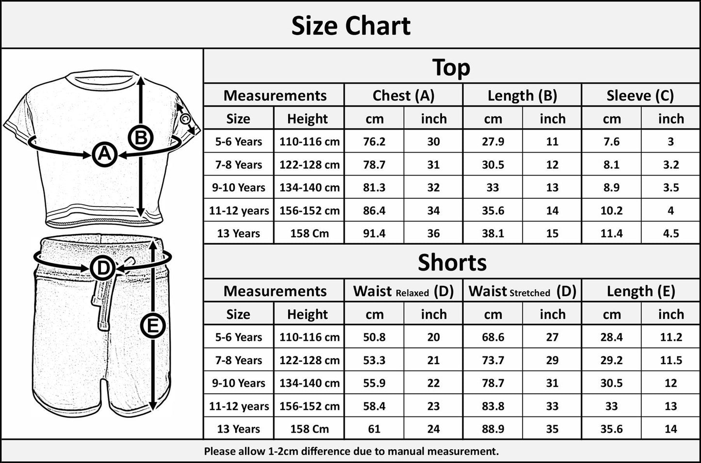 A2Z 4 Kids Girls Crop Top Shorts Set Contrast Colour Short Sleeves T Shirt Sets