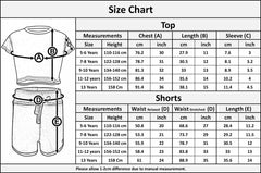 A2Z 4 Kids Girls Crop Top Shorts Set Contrast Colour Short Sleeves T Shirt Sets