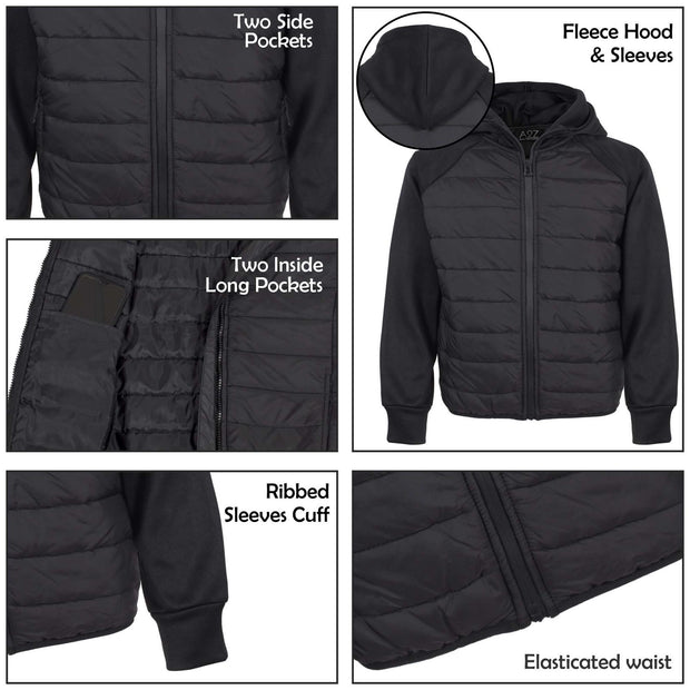 A2Z Kids Boys Fashion Padded Casual Bubble Coat School Jacket Age 5 6 7 8 9 10 11 12 13 Years