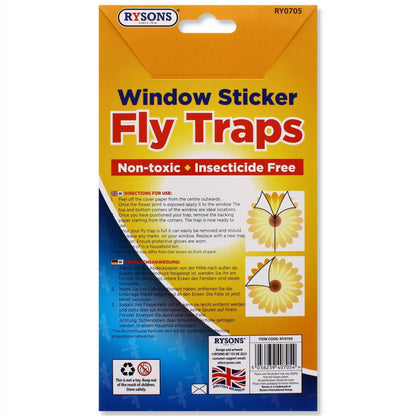 A2Z Window Sticker Fly Traps Pack of 3 Non Toxic Sticky Fly Catcher Stickers