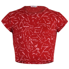 Girls Top Kids Splash Print Stylish Crop Top & Fashion Legging Set Age 7-13 Year