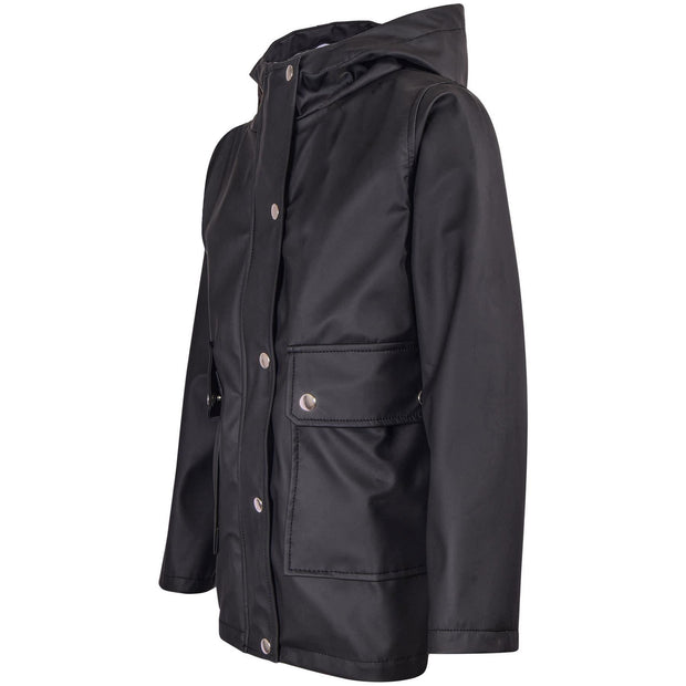PU Raincoat Jacket Windbreaker Waterproof Parka Hooded For Girls Boys Age 5-13 Years