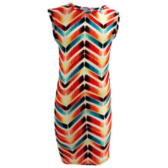 Girls Midi Dress Chevron & Abstract Print Sleeveless Midi Dress Top 7-13 Years