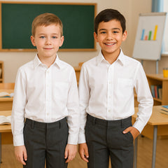 Kids Boys T Shirts Plain School Uniform Shirt Long Sleeves Soft Tank Top & Tees