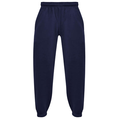 Kids Girls Boys Plain Jogging Bottoms Cuffed Joggers Sweatpants Trousers 2-14 Yr
