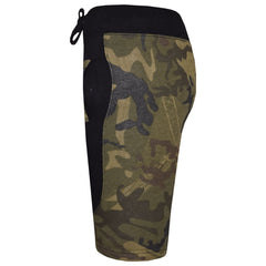 Kids Shorts Girls Boys Fleece Camouflage Panel Chino Short Knee Length Half Pant