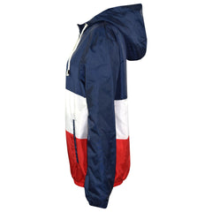 Kids Girls Boys Windbreaker Contrast Panel Jackets Hooded Raincoat Rain Mac 5-13