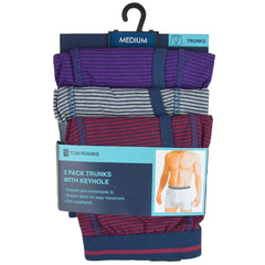 A2Z Mens Narrow Stripe Stretch Trunks Pack Of 3 Knickers Elasticated Waistband