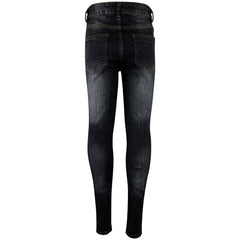 Kids Boys Stretchy Jeans Knee Ripped Denim Skinny Bikers Pants Slim Trouser 5-13
