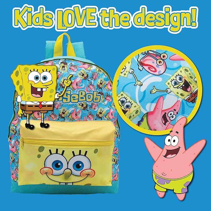 Kid SpongeBob SquarePants Rucksack Backpack Officially Licensed Sport School Bag