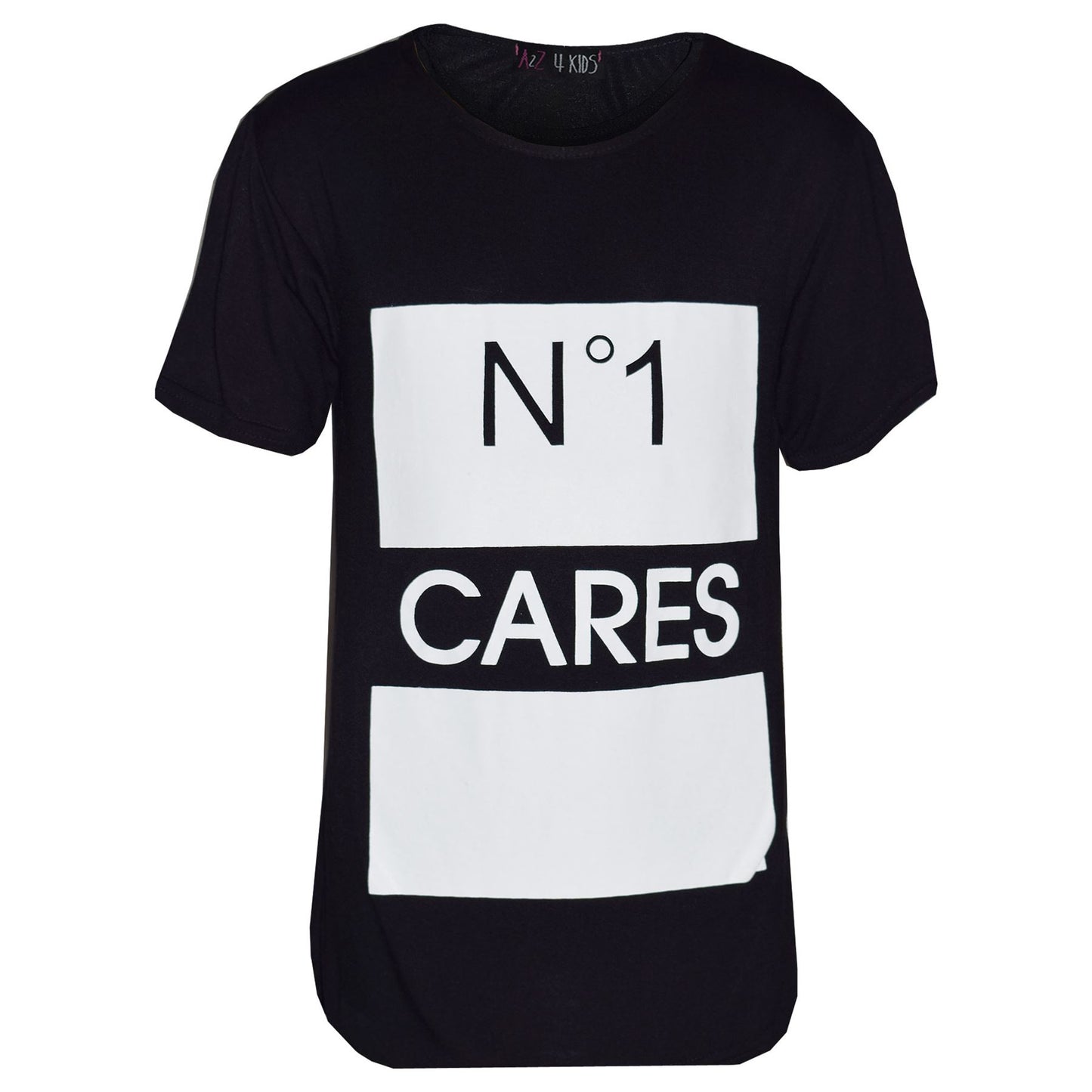 Girls Top Kids Designer's No 1 Cares Print Fashion T Shirt Tops Age 7-13 Years