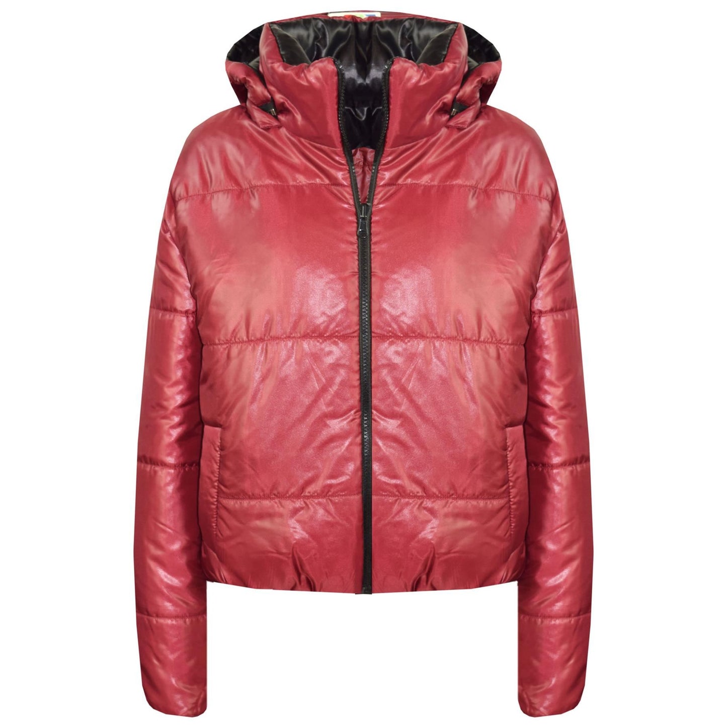 Girls Jackets Kids Reversible Cropped Hooded Padded Puffer Jacket Coat 5-13 Year