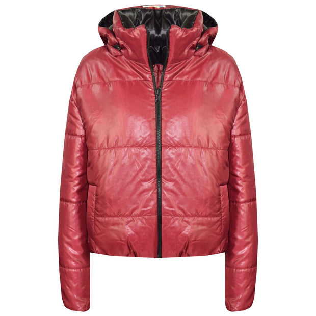 Girls Jackets Kids Reversible Cropped Hooded Padded Puffer Jacket Coat 5-13 Year
