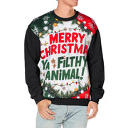 A2Z Mens Women Merry Christmas Ya Filthy Animal Jumper Hoodies Xmas Sweatshirts